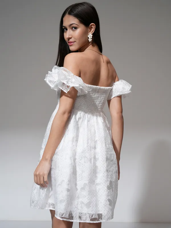 Printed Fit And Flare Dress