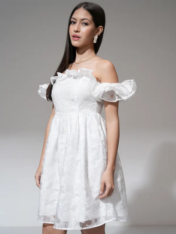 Printed Fit And Flare Dress