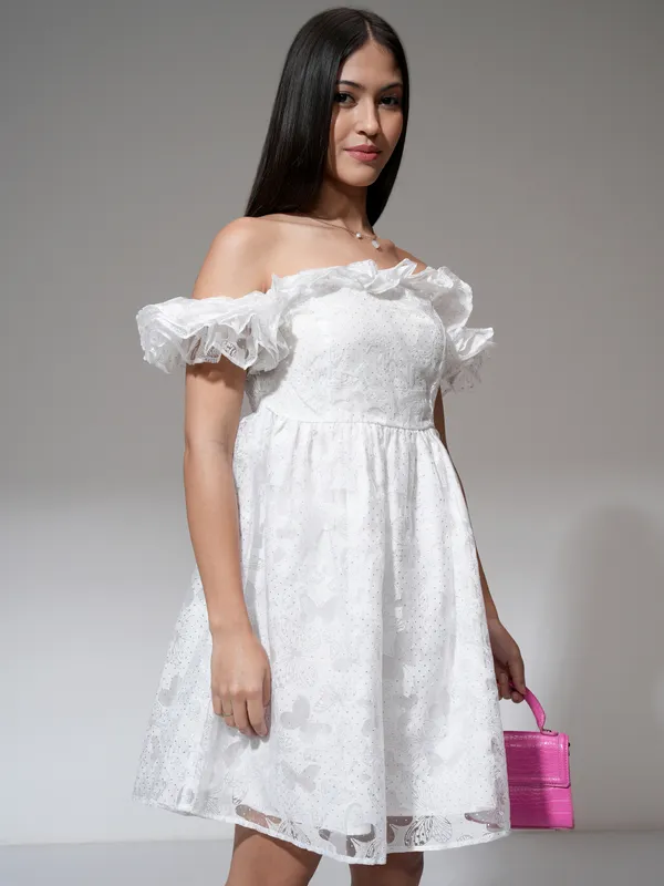 Printed Fit And Flare Dress