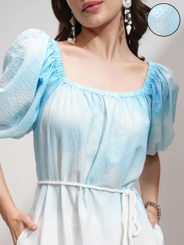 Tokyo Talkies Women White Printed Maxi Dress