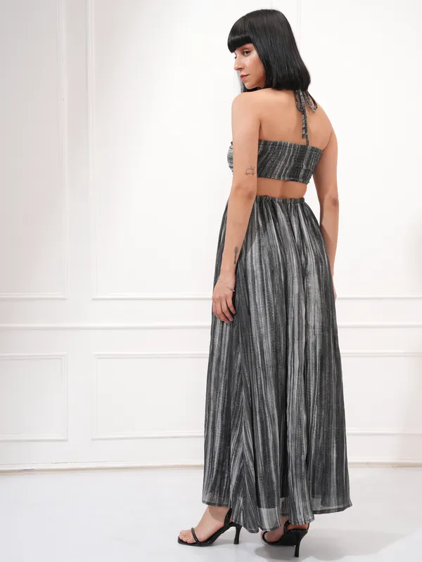 Tokyo Talkies Women Black Solid Maxi Dress
