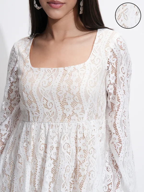 Self Design Fit And Flare Dress