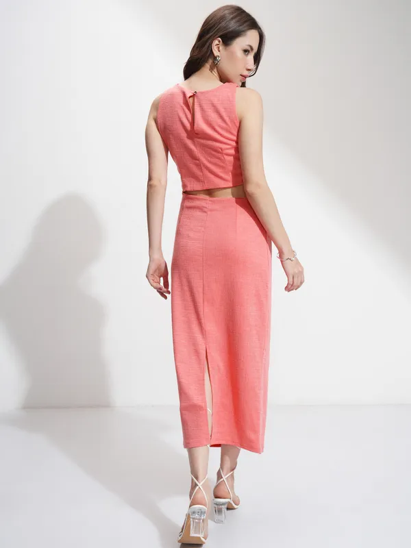 Tokyo Talkies Women Pink Solid Bodycon Dress