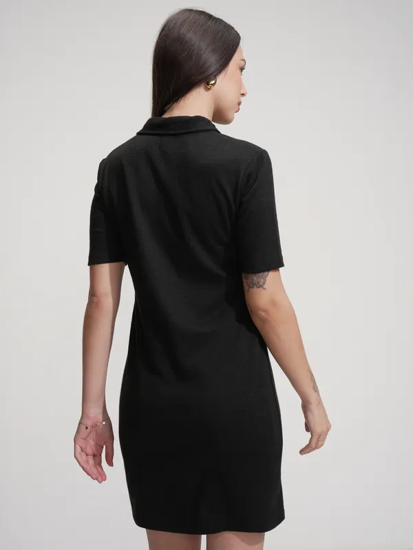 Tokyo Talkies Women Black Solid Sheath Dress