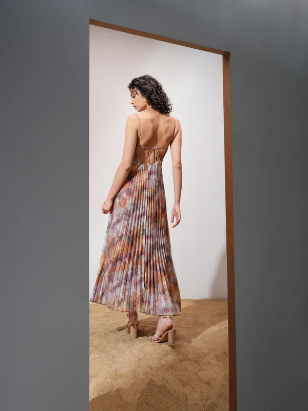 Tokyo Talkies Women Grey Printed Maxi Dress