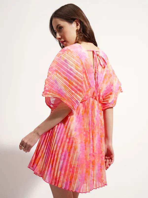 Printed Fit And Flare Dress