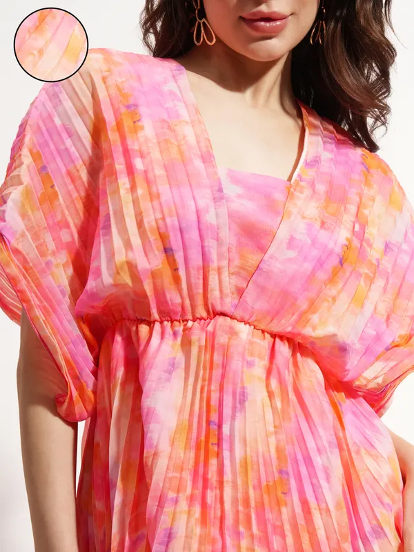 Printed Fit And Flare Dress