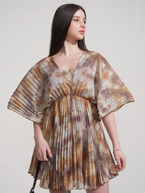 Printed Fit And Flare Dress