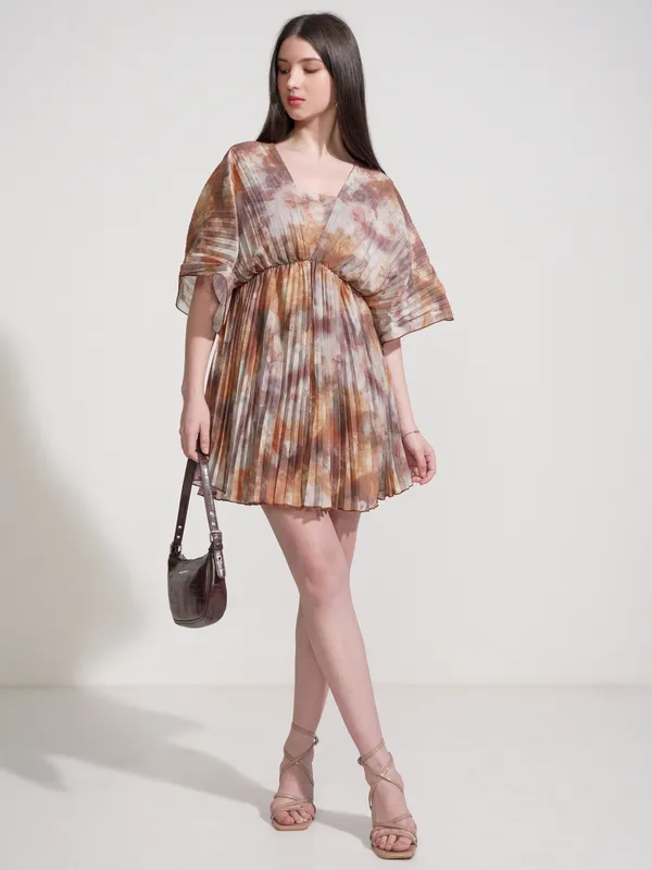 Printed Fit And Flare Dress