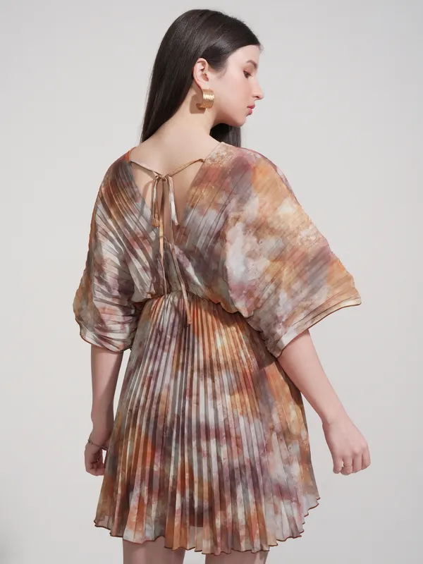 Printed Fit And Flare Dress