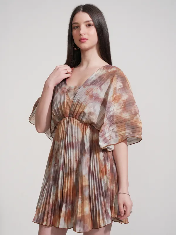 Printed Fit And Flare Dress