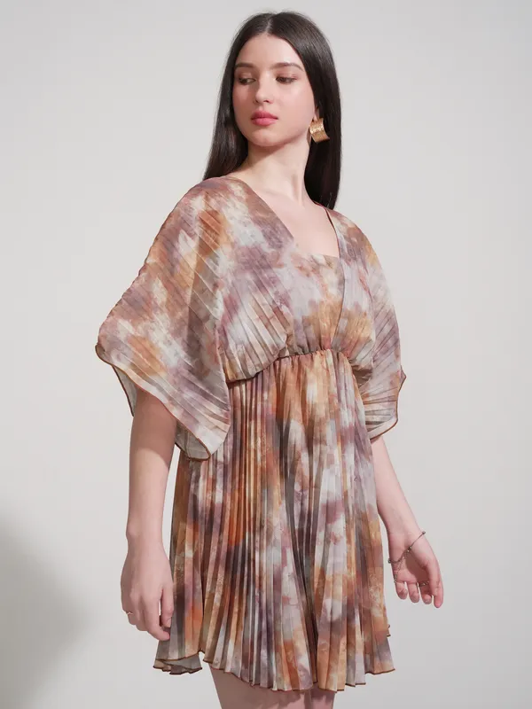 Printed Fit And Flare Dress