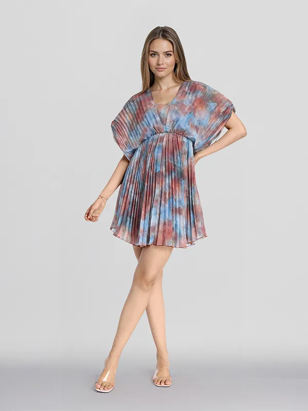 ESPYR By Tokyo Talkies Women Beige Printed Fit and Flare Dress