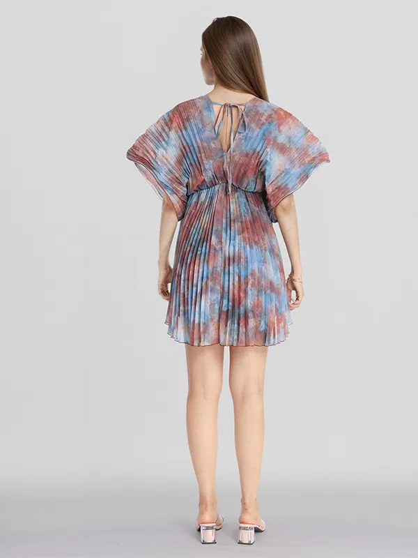 ESPYR By Tokyo Talkies Women Beige Printed Fit and Flare Dress