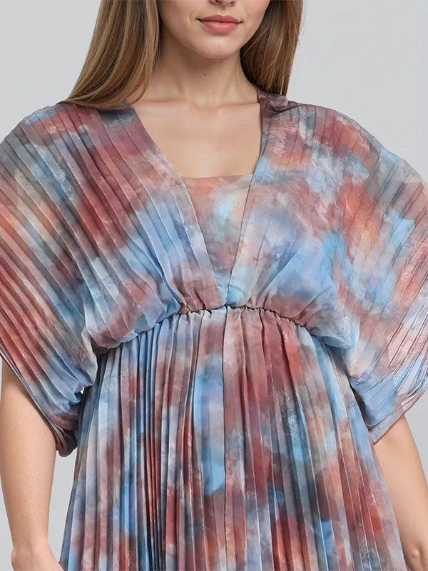 ESPYR By Tokyo Talkies Women Beige Printed Fit and Flare Dress