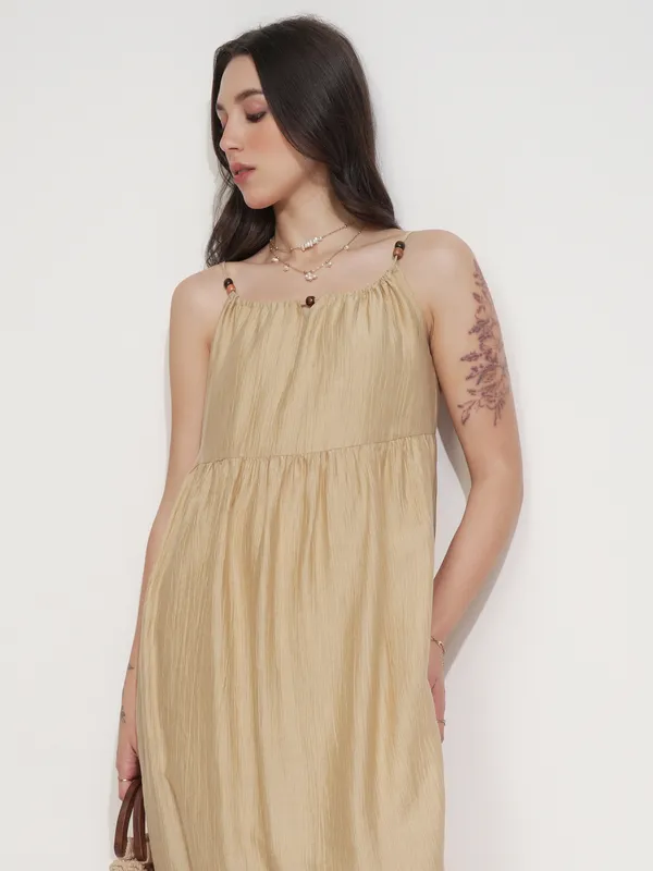 Solid Fit And Flare Dress