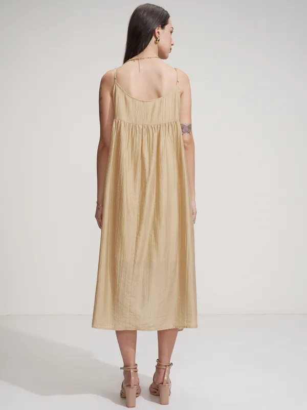 Solid Fit And Flare Dress