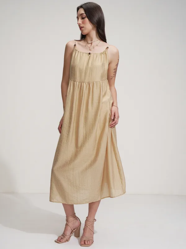 Solid Fit And Flare Dress