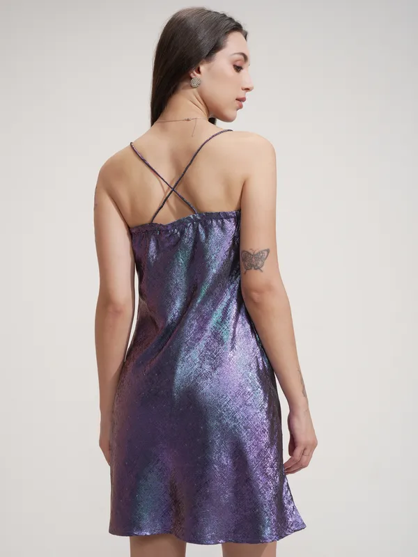 Solid Fit And Flare Dress