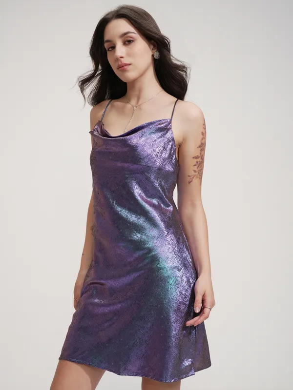 Solid Fit And Flare Dress