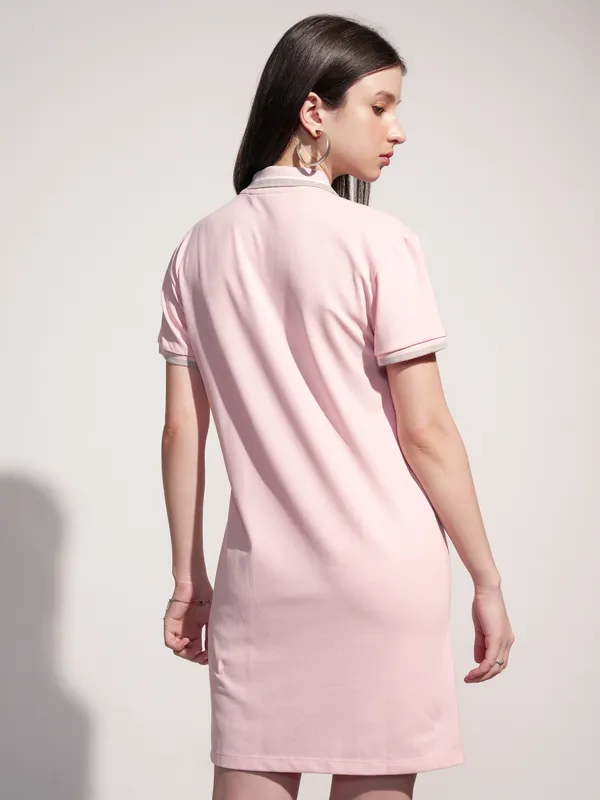 Tokyo Talkies Women Pink Solid T-shirt Dress
