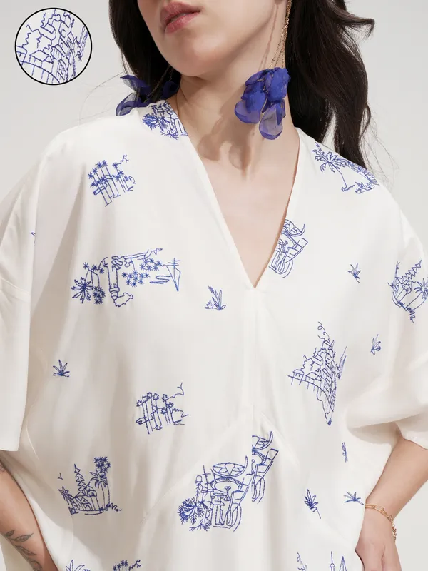 Printed Fit And Flare Dress