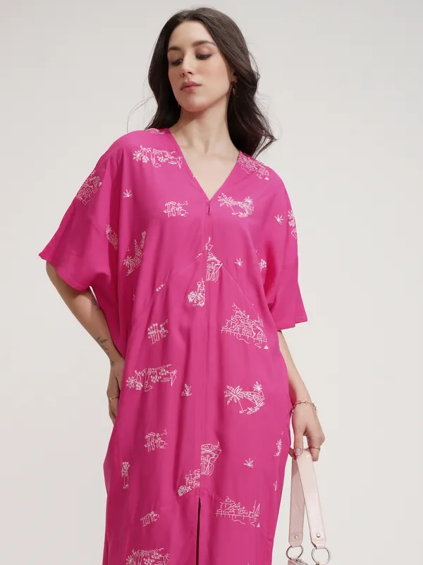 Self Design Fit And Flare Dress