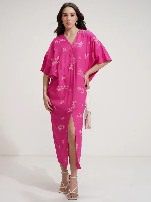 Self Design Fit And Flare Dress