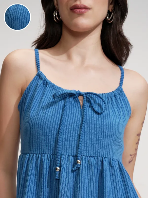 Solid Fit And Flare Dress