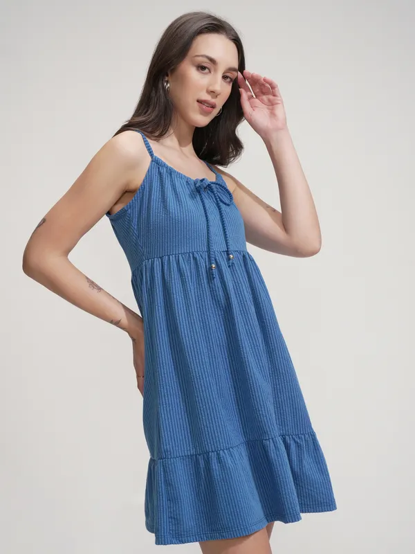 Solid Fit And Flare Dress