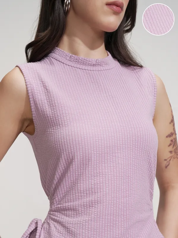 Tokyo Talkies Women Purple Solid Sheath Dress