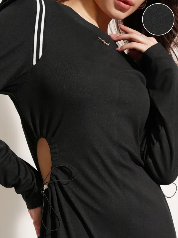 Tokyo Talkies Women Black Solid Maxi Dress