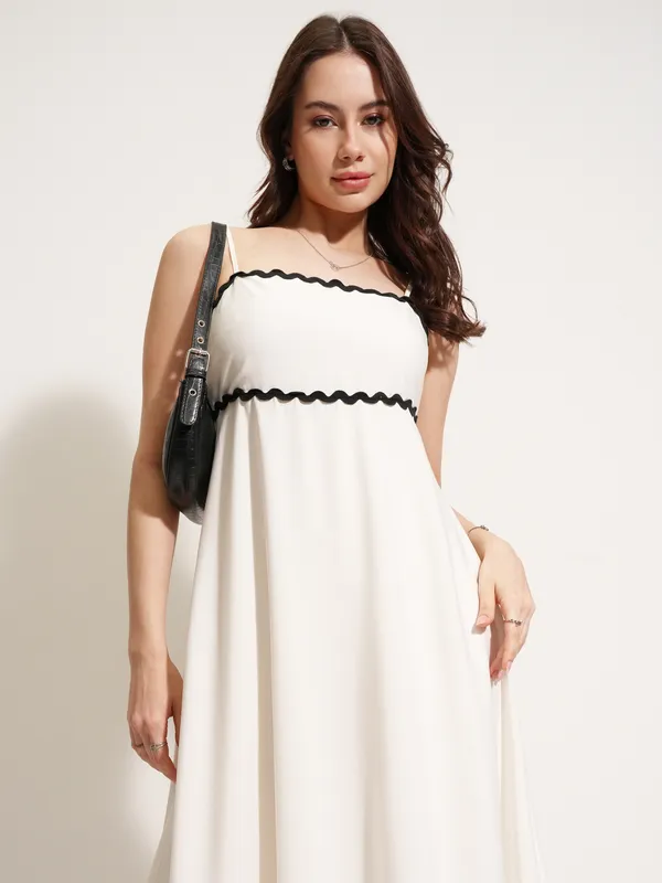 Solid Fit And Flare Dress