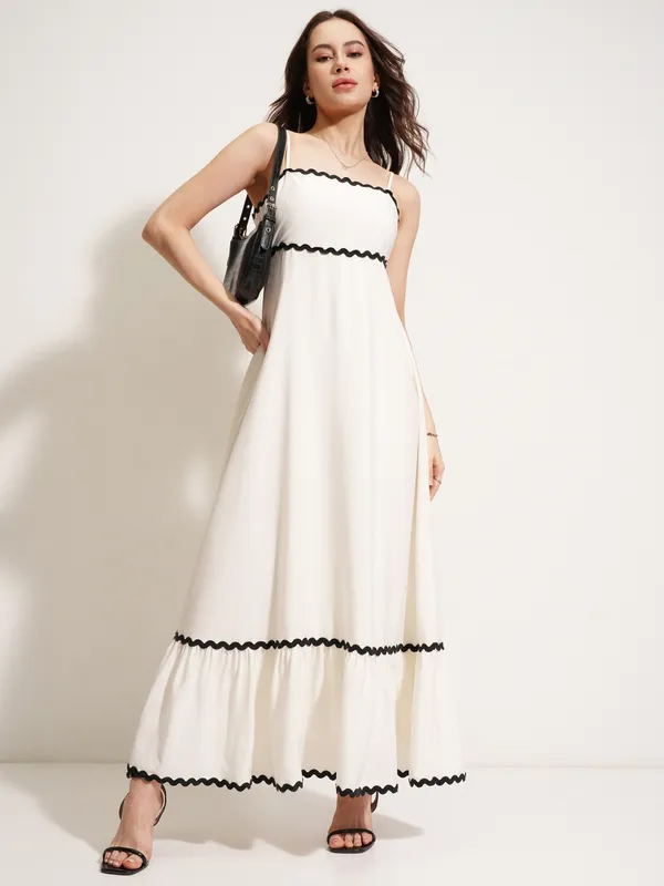 Solid Fit And Flare Dress