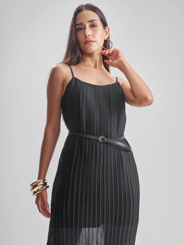 Tokyo Talkies Women Black Solid Maxi Dress