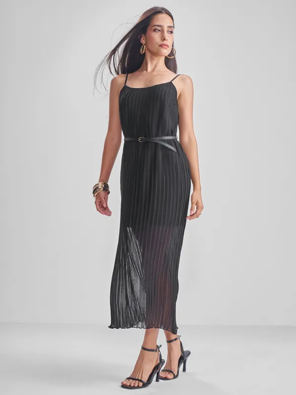 Tokyo Talkies Women Black Solid Maxi Dress