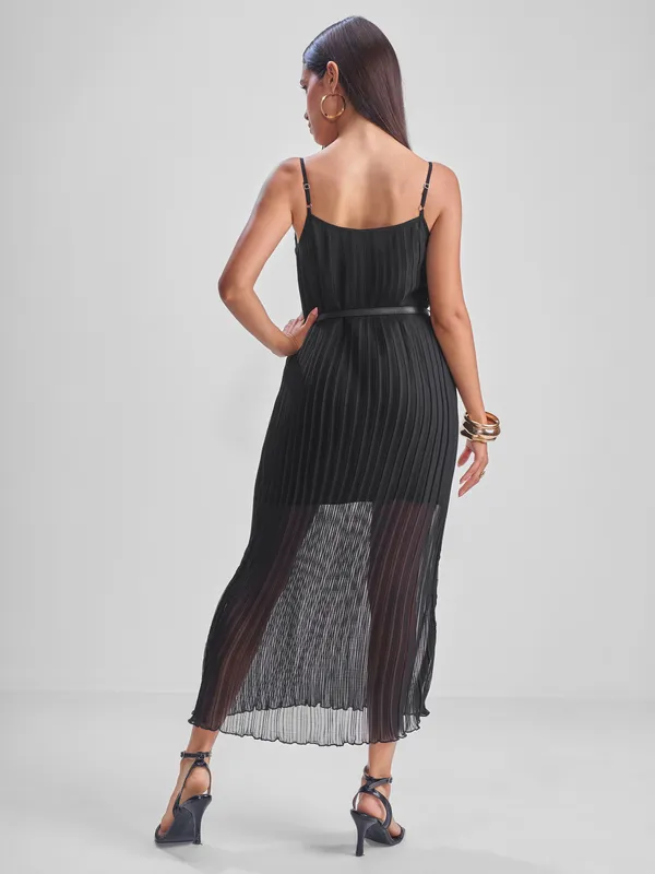 Tokyo Talkies Women Black Solid Maxi Dress