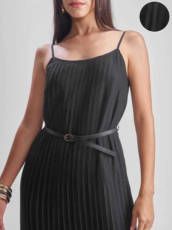 Tokyo Talkies Women Black Solid Maxi Dress