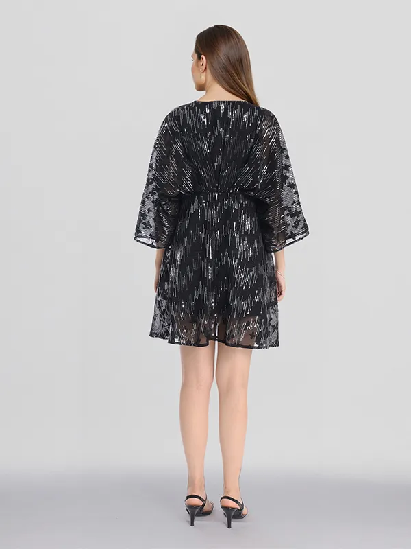 Embellished Fit and Flare Dress