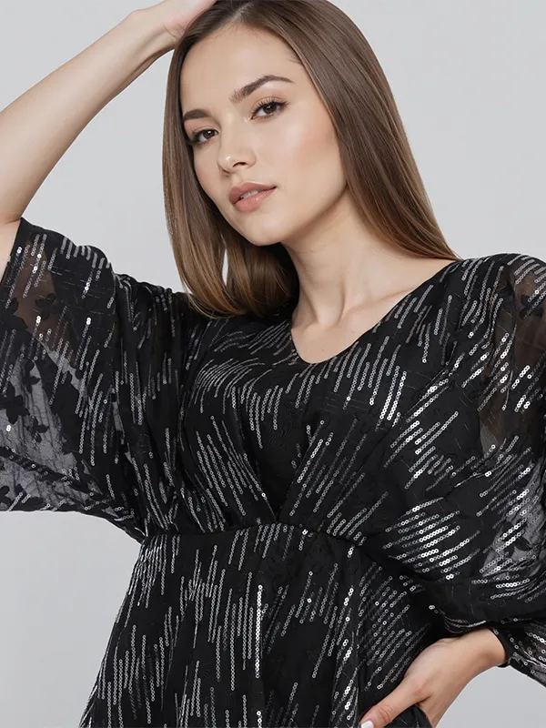 Embellished Fit and Flare Dress