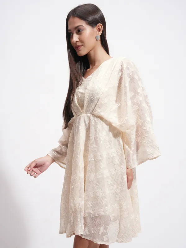 Self Design A-Line Dress