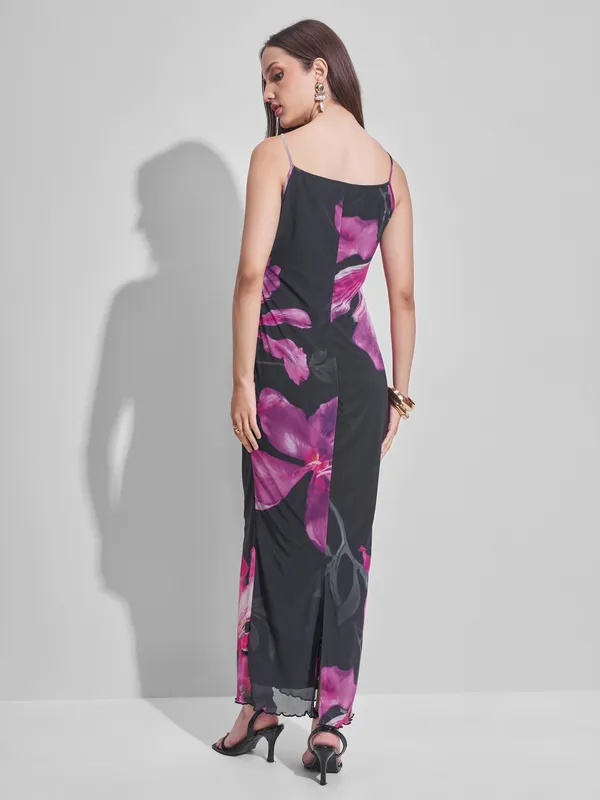 Tokyo Talkies Women Black Printed Sheath Dress