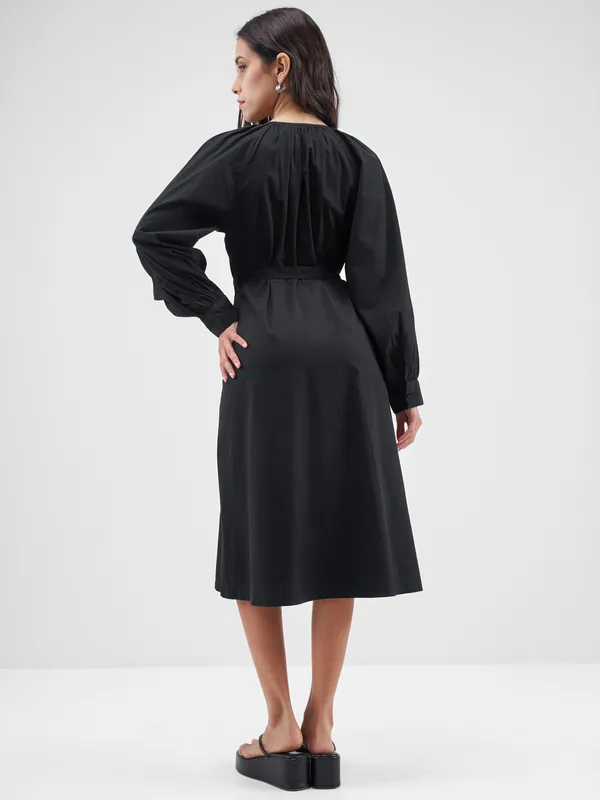 Printed Fit and Flare Dress