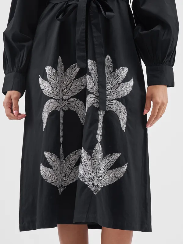 Printed Fit and Flare Dress