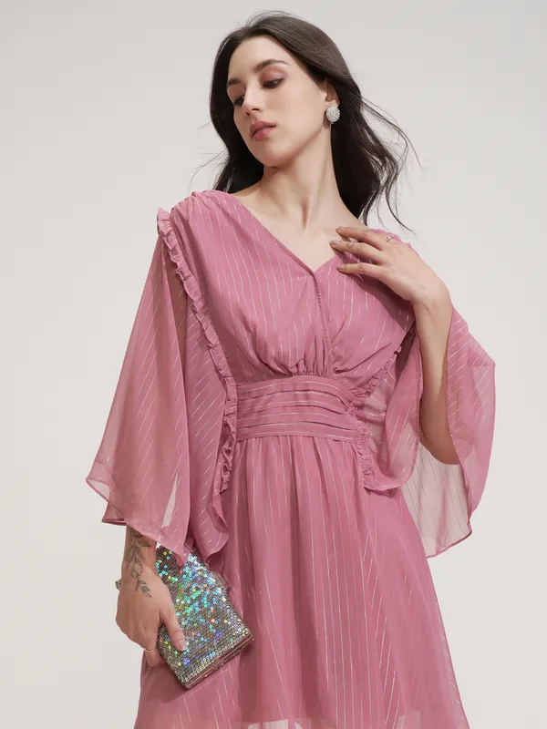 ESPYR By Tokyo Talkies Women Solid Fit and Flare Dress