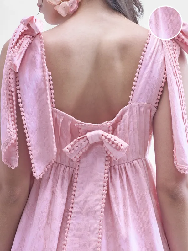 Solid Fit and Flare Dress