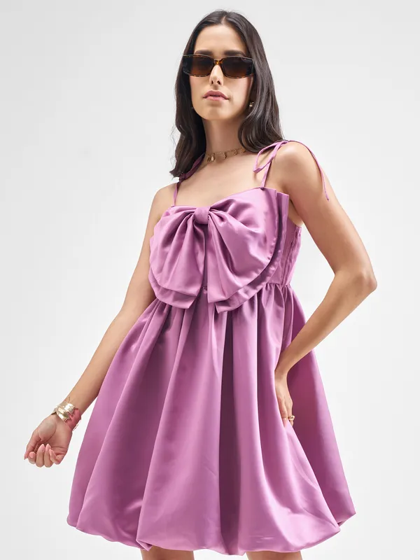 Solid Balloon Dress