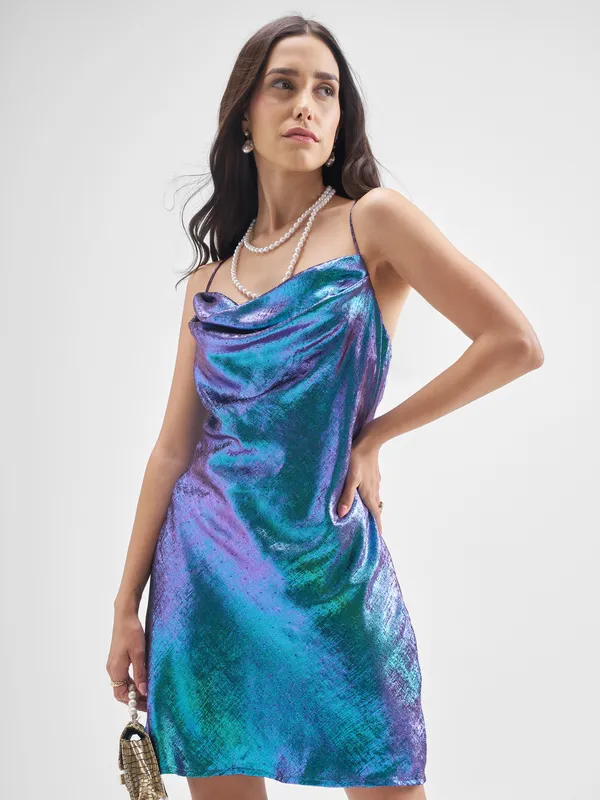 Solid Fit and Flare Dress