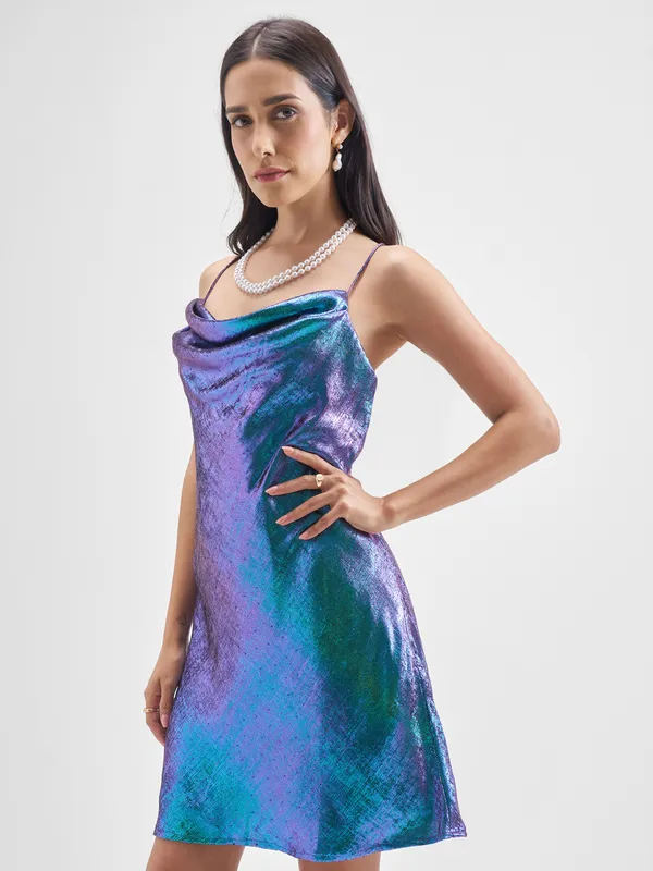 Solid Fit and Flare Dress