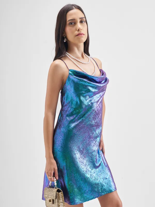 Solid Fit and Flare Dress